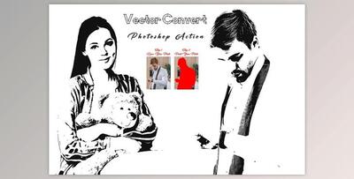 Vector Convert Photoshop Action CreativeMarket - 10882740