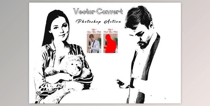 Vector Convert Photoshop Action CreativeMarket - 10882740