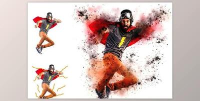 3D Dispersion Photoshop Action (Atn, Abr)