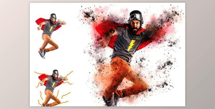 3D Dispersion Photoshop Action (Atn, Abr)