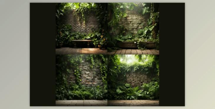 Ai Prompt for Greenery Backdrop