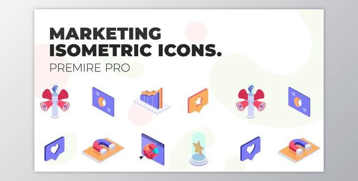 Social Media Marketing – MOGRT Isometric Icons (VideoHive 37500692)