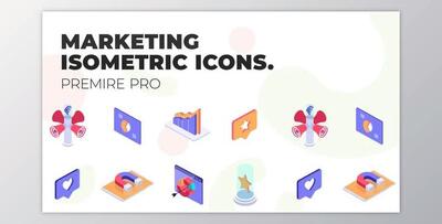Social Media Marketing – MOGRT Isometric Icons (VideoHive 37500692)