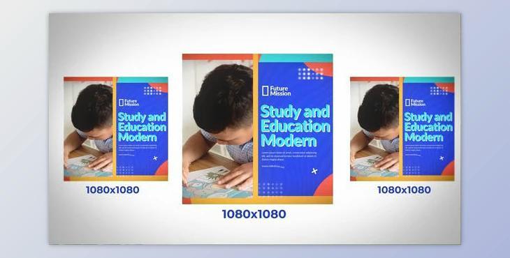 Education Promo Slideshow Instagram Post 1080×1080 (Videohive 39656022) - AE Project