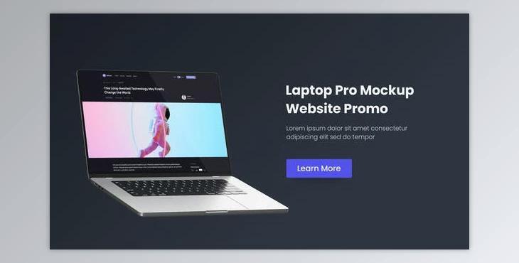 Videohive NoteBook Pro – Promo Realistic Mockup Laptop Website 35352728
