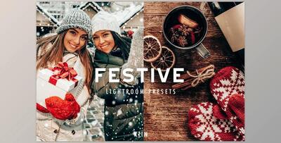 FESTIVE CHRISTMAS LIGHTROOM PRESETS CreativeMarket-5634917 (XMP, DNG, LRTEMPLATE)