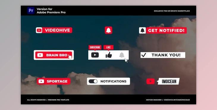 Subscribe Buttons (Videohive 44198617)