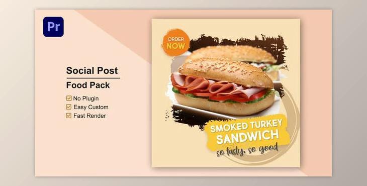 Food Social Post Mogrt 14 (Videohive 34087953)