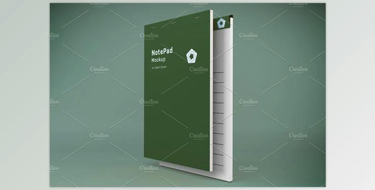 NotePad Mockup CreativeMarket-5787245 (PSD)