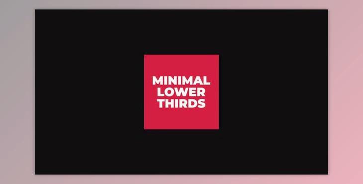 Minimal Lower Thirds (Videohive 46868031) - AE Project
