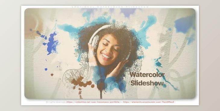 Emotional Watercolor Slideshow (Videohive 39209456) - AE Project
