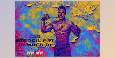 Graffiti Stencil Art Ps Action - 92108416