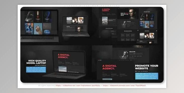 Strong Black Web Promotion (Videohive 34193625) - AE Project