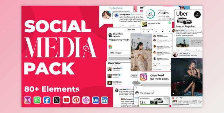 Social Media Pack (Videohive 55874489) - AE Project