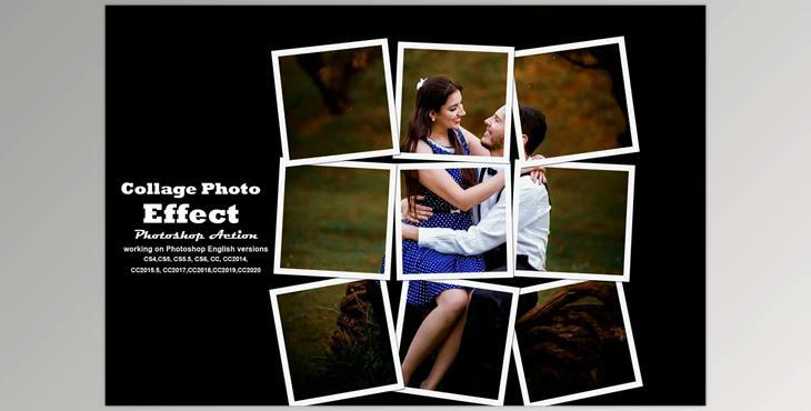 Collage Photo Effect PS Action CreativeMarket-5540326