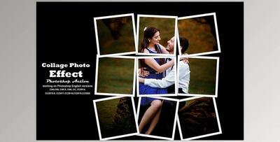 Collage Photo Effect PS Action CreativeMarket-5540326