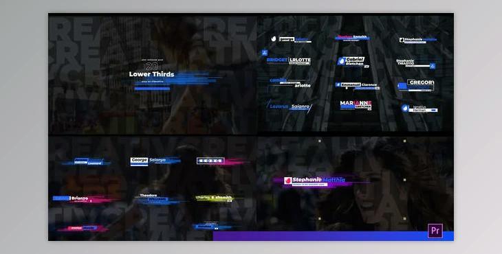 Modern Stripes Lower Thirds (Videohive 34522767)