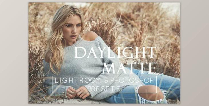 5 Matte Day Portrait Lr & Ps Presets By MEGASETS (LRTEMPLATE, XMP, PDF, JPG)