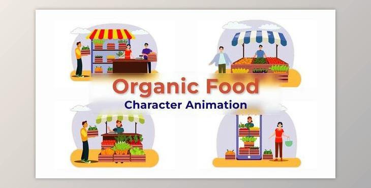 Organic Food Explainer Animation Scene (Videohive 38196025) - AE Project