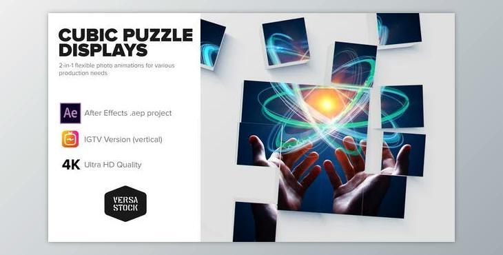 Cubic Puzzle Promo Cards 4K and Social (Videohive 31083148) - AE Project