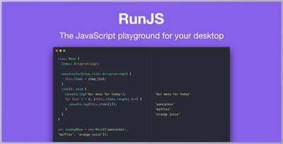 RunJS v2.9.0 (18 Apr 2023) JavaScript playground + CRACK