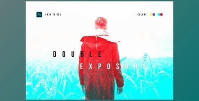 Double Color Exposure Photo Effect (CreativeMarket–5397406)