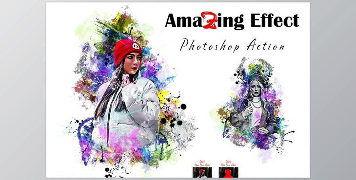 Amazing Effect Photoshop Action CreativeMarket - 7157748