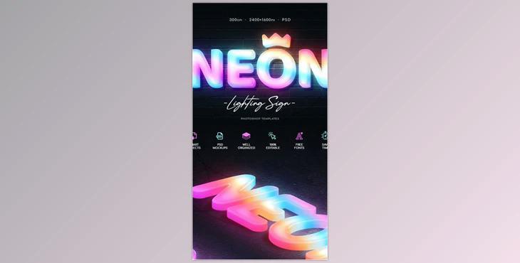 Neon Wall Sign Creator - GraphicRiver 29931299 (PSD)