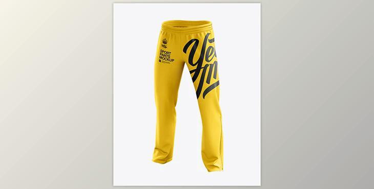 Sport Pants Mockup - Halfside View 11594