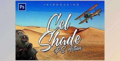 Cel-Shading Photoshop Action CreativeMarket-5658779 (ATN)