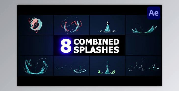 Combined Splashes for After Effects (Videohive 52180041) - AE Project