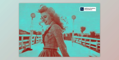 Halftone Duotone Photo Effect - AYVYV8T