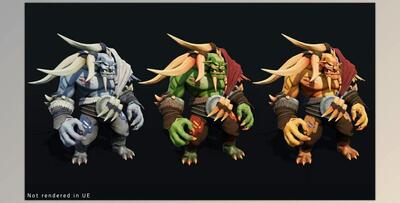 Unreal Engine - Stylized Orcs - RPG NPC (Engine version 4.27, 5.0- 5.2)