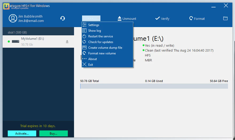 Paragon HFS+ for Windows v14.0.24 + CRACK