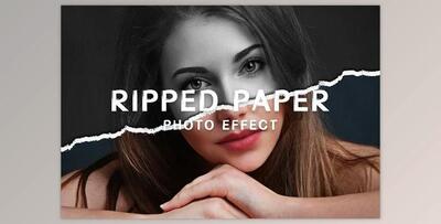 Ripped Paper Photo Effect CreativeMarket - 10361399