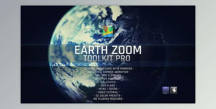 Earth Zoom Toolkit Pro (Videohive 23319578) - AE Project