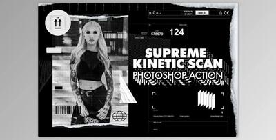 Supreme Kinetic Scan Photoshop Action by bangingjoints