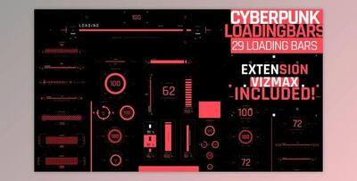 Videohive Cyberpunk Loading Bars 39228122