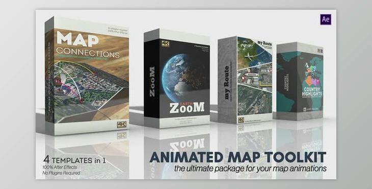 Animated Map Toolkit (Videohive 30616266) - AE Project