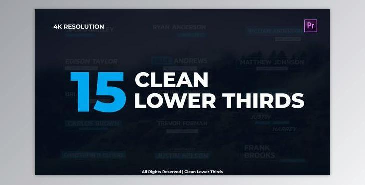 Clean Lower Thirds (Videohive 29953354)