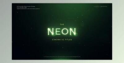 Neon Cinematic Titles (Videohive 32216217) - PR Project