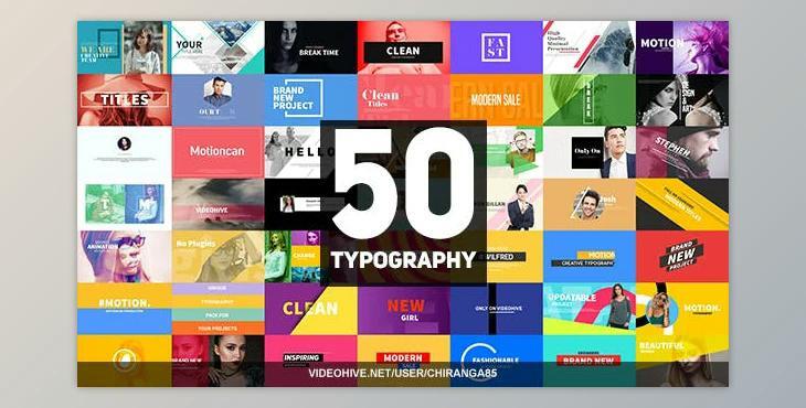 50 Typography (Videohive 21081083)
