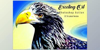 Excelling Oil Photoshop Action CreativeMarket - 7028490