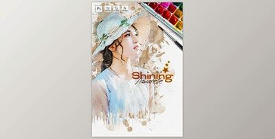 Shining Aquarelle – Watercolor – Photoshop Action GraphicRiver-30316016 (ABR, PAT, ATN)