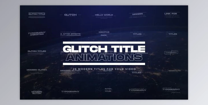 25 Glitch Titles (Videohive 48021363) - AE Project