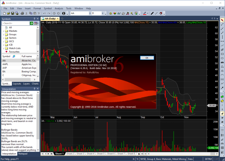 AmiBroker Pro 6.30.0.6300 / AmiQuote 3.31 x86