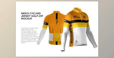 Men’s Cycling Jersey Mockup By Mildstudio