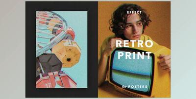 Retro Print Effect for Posters CreativeMarket - 7035825
