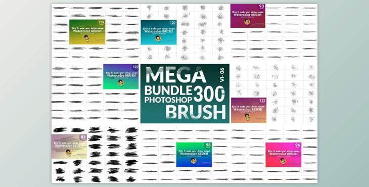 Watercolor Brush Bundle Vl 06 CreativeMarket-5750580 (ABR)