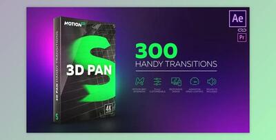 Motion Bro 3D Pan Transitions (Videohive-21416030)